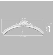 Радиус из полиуретана DECOMASTER 897174-151 1/4 круга Rнар 835 мм Rвн 750 мм 897174-151